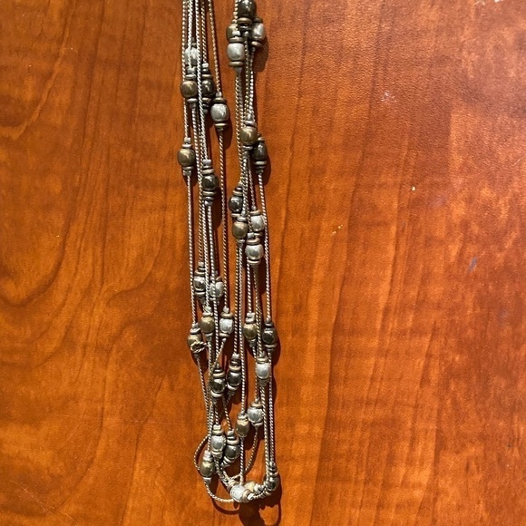 Six strand bronze, silver and brass necklace - Picture 4 of 5